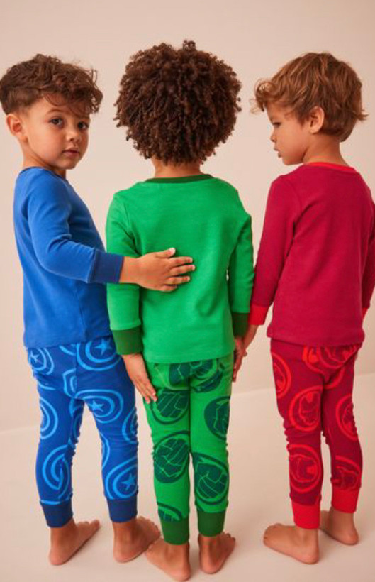 ست بلوز شلوار نخی پسرانه برند نکست طرح هیرومن ابرقهرمانان مارول رنگ قرمز