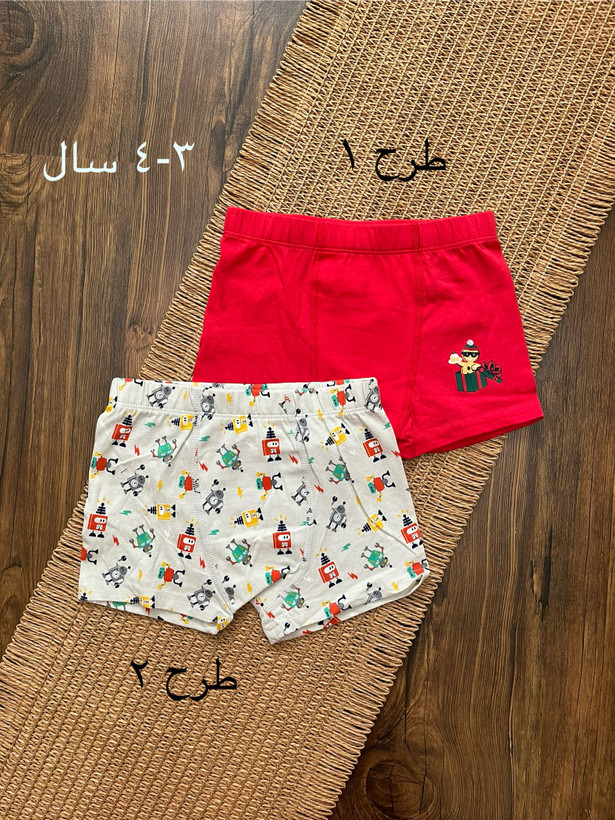 شورت پادار بچگانه طرحدار و ساده، نخ پنبه وارداتی | مناسب ۳ تا ۱۴ سال