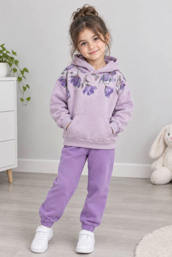 ست هودی و شلوار توکرک دخترانه یاسی Miss Melinda Kids | لباس گرم دخترانه ترکیهای