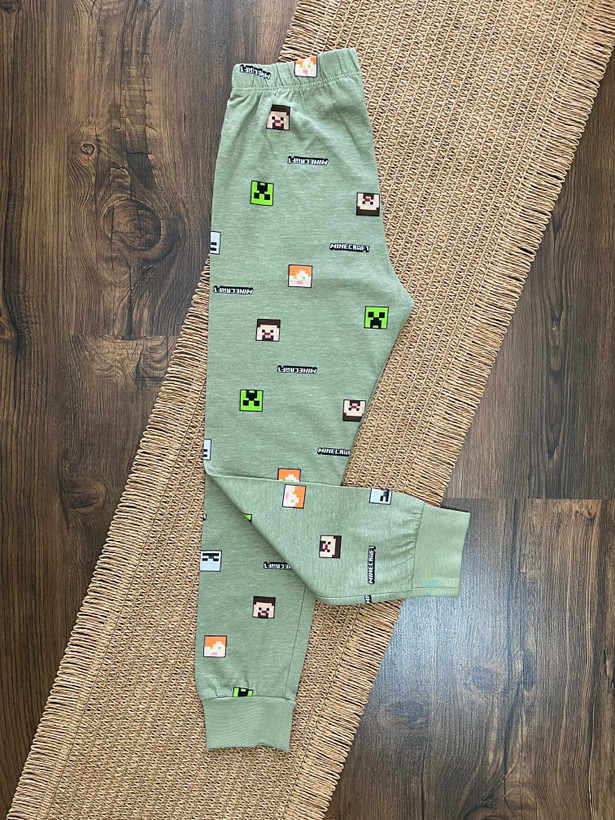 شلوار راحتی نخی پسرانه H&M طرح ماشین سنگین و Minecraft | ۱.۵ تا ۱۲ سال